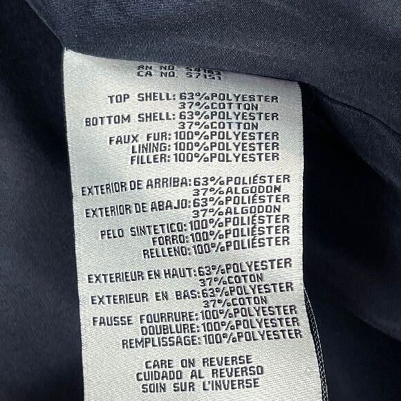 Levi's Puffer Jacket Men's XL Navy Brown Colorblock Fleece Shirttail Woodsman - Picture 9 of 11